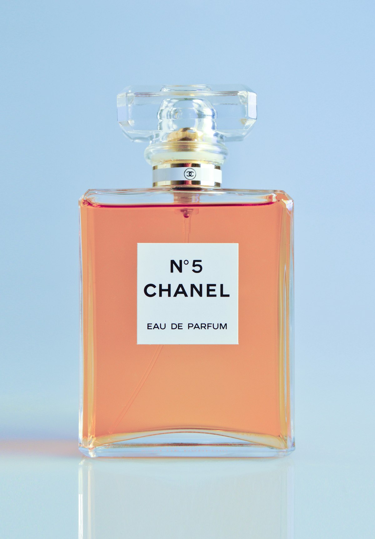 Luxury perfume bottles on display